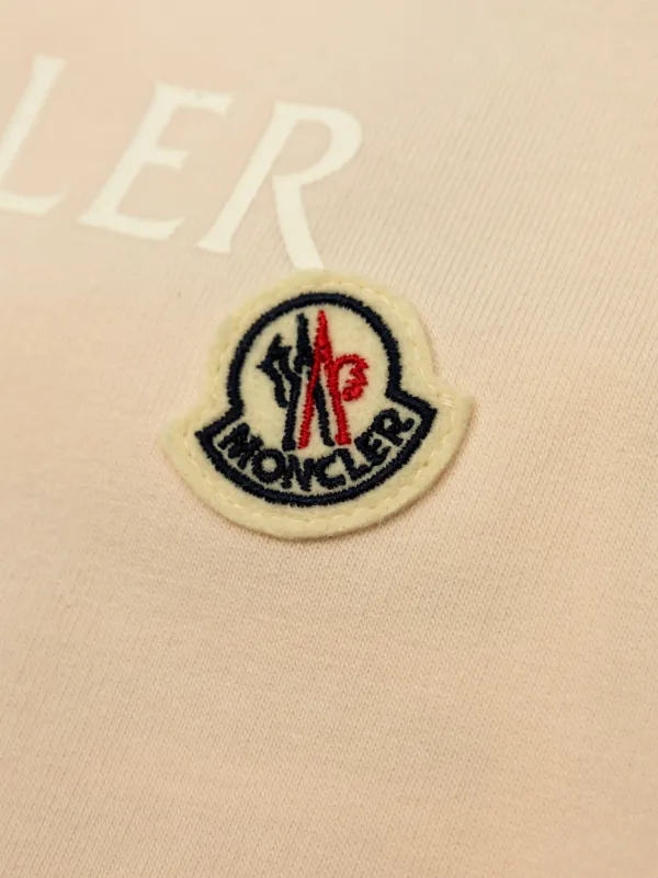 MONCLER ロゴ刺繍 ロンパース Moncler Enfant ロゴ ロンパース | ピンク | FARFETCH JP