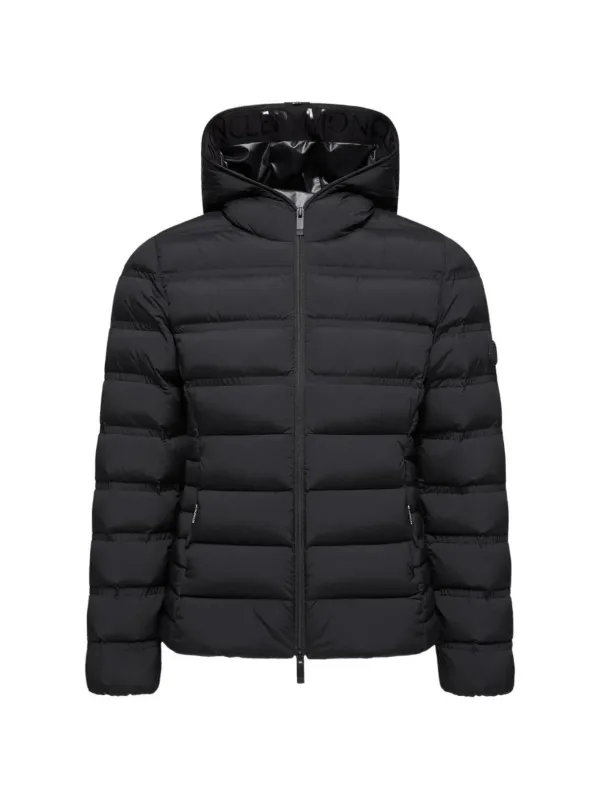 Moncler フーデッド キルティング ジャケット | ブラック | FARFETCH JP
