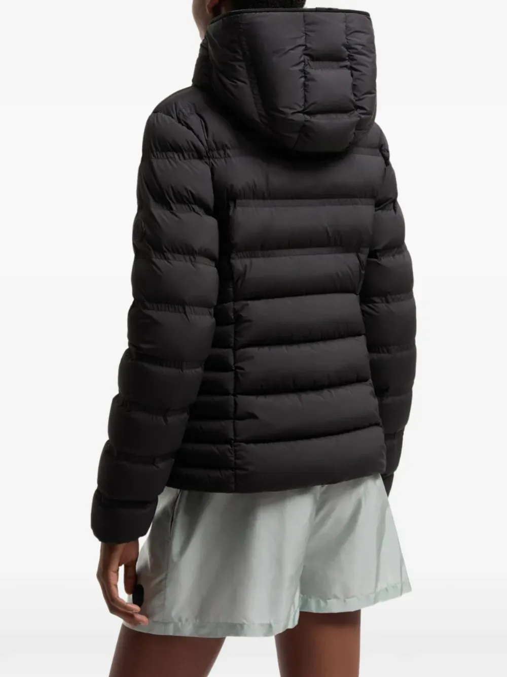 Moncler フーデッド キルティング ジャケット | ブラック | FARFETCH JP