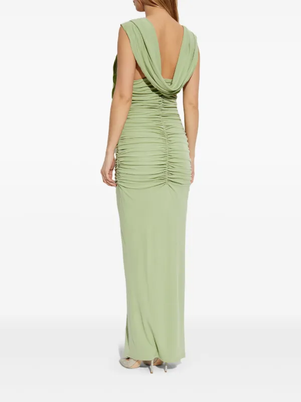 cult gaia willow dress green Chartreuse Green Floral Midi Dress - Short Sleeve Dresses main image 0