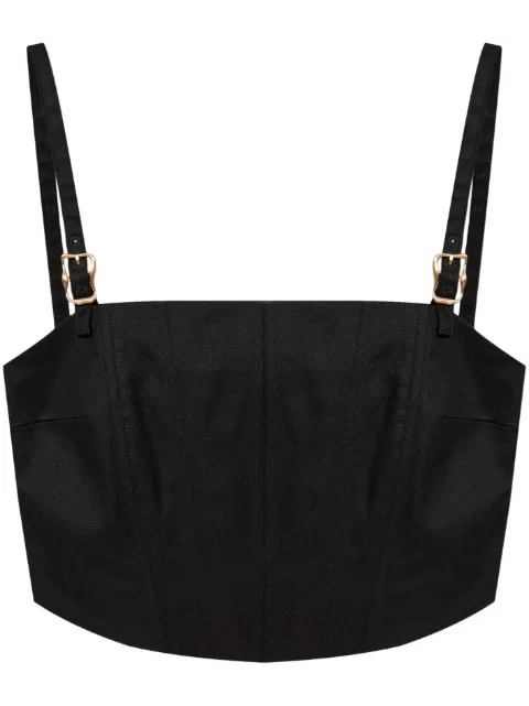 Cult Gaia top corto con cuello cuadrado