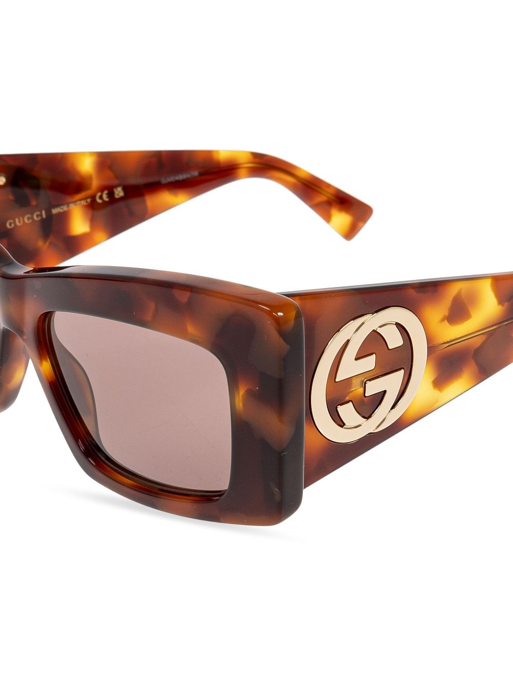 Gucci Eyewear logo-plaque sunglasses - Bruin