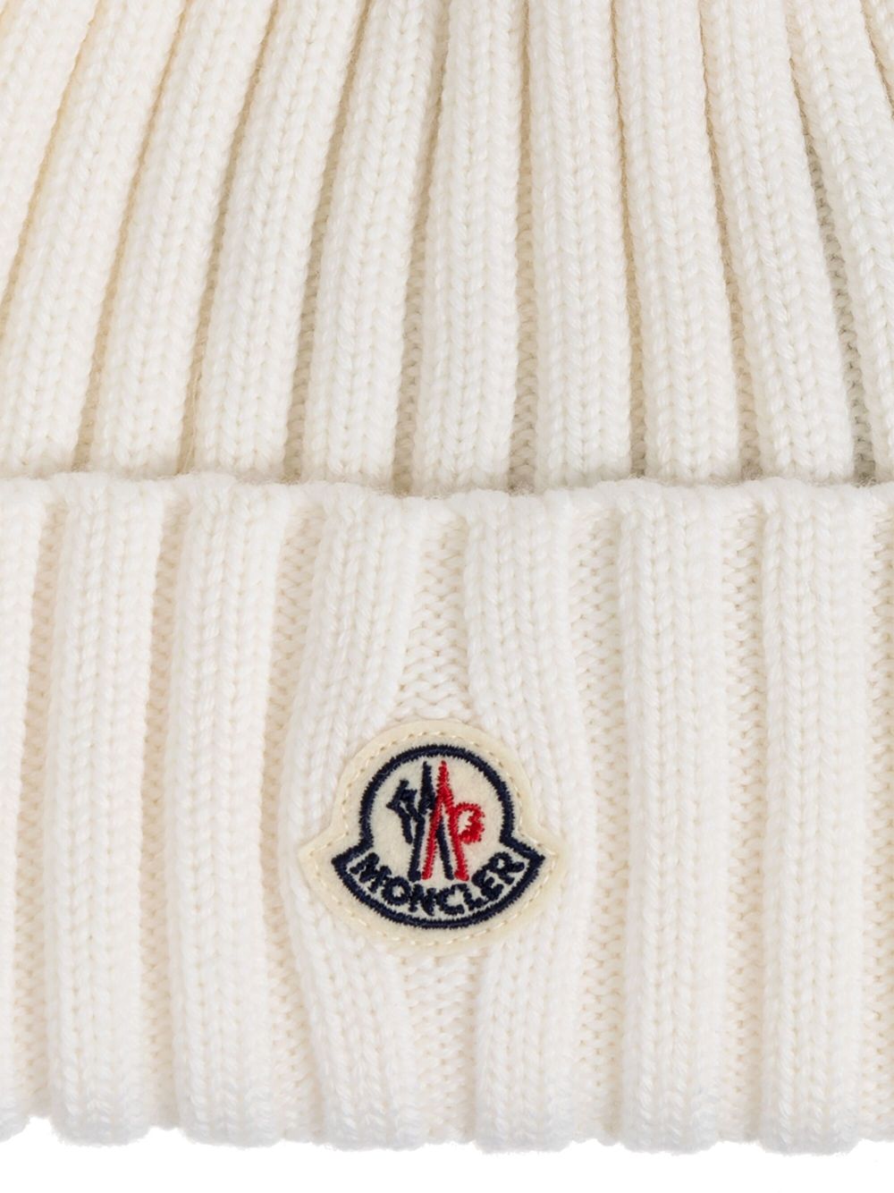 Moncler Muts met pompon - Wit