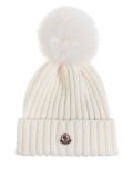 Moncler pompom beanie - White