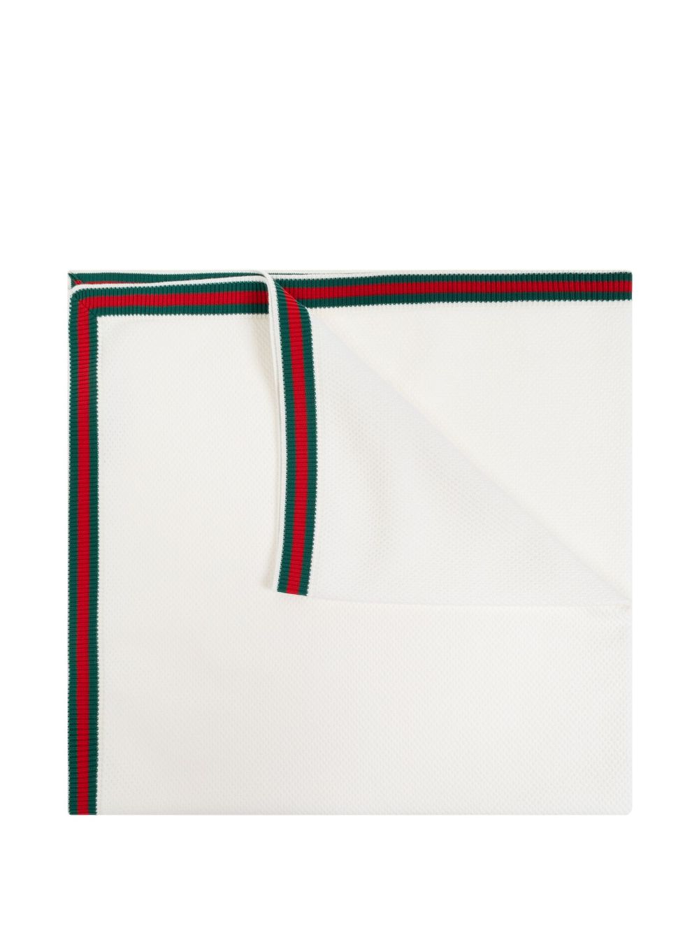 Gucci Kids web stripe blanket - White