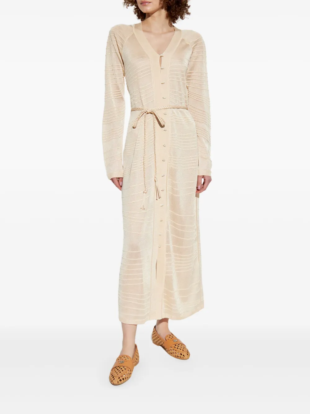 Cult Gaia Long-sleeved Cardigan In Neutrals