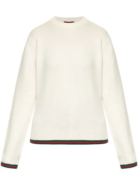 Gucci Web-stripe trim sweater
