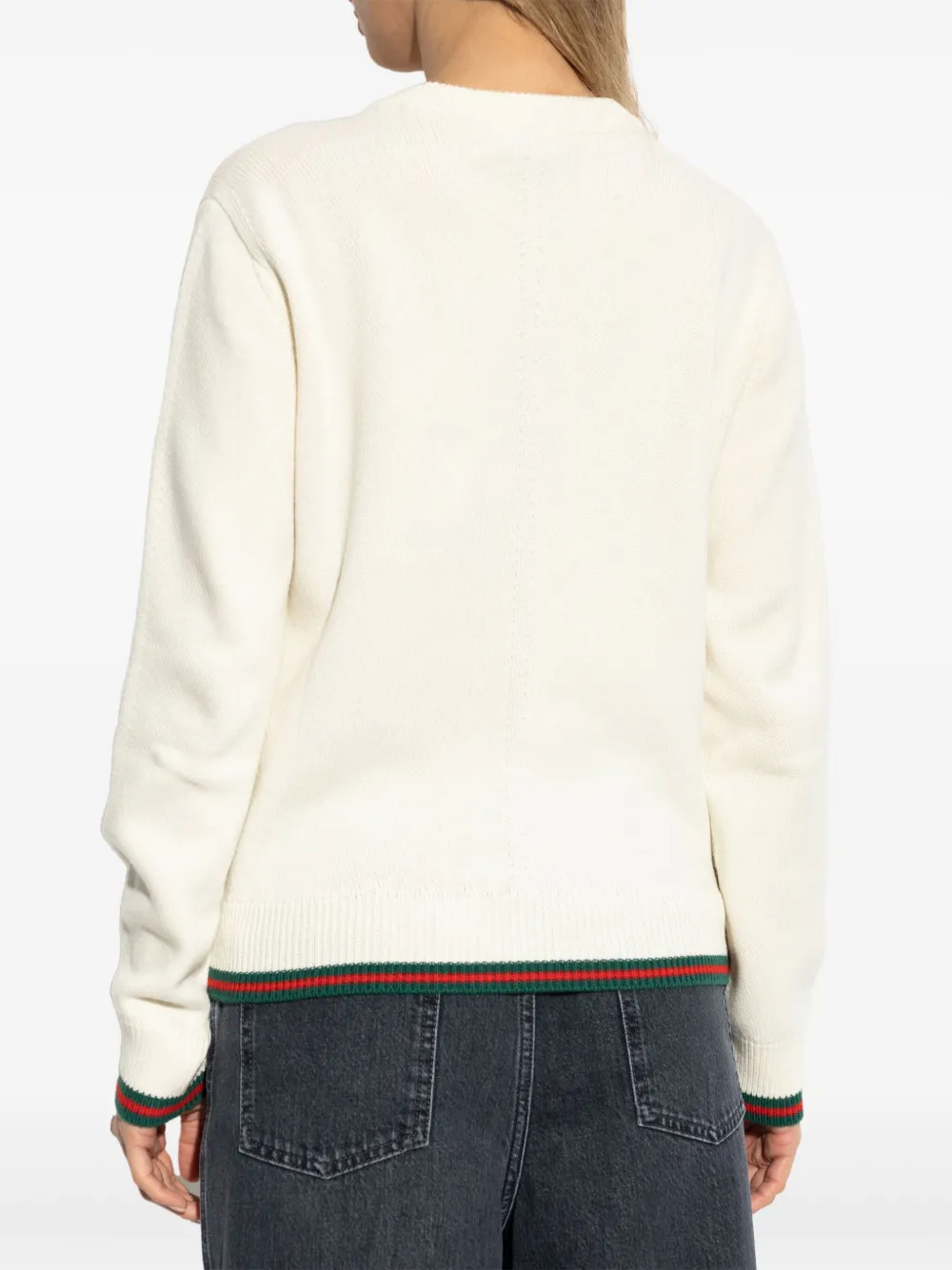 Gucci Trui met Web-streep Beige