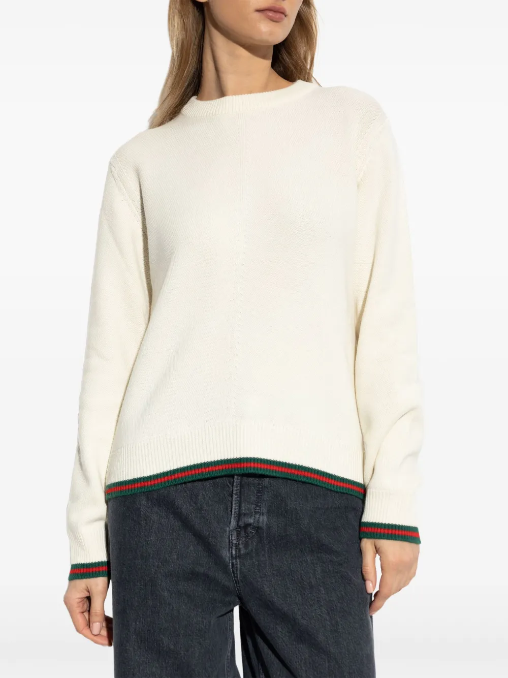 Gucci Trui met Web-streep Beige