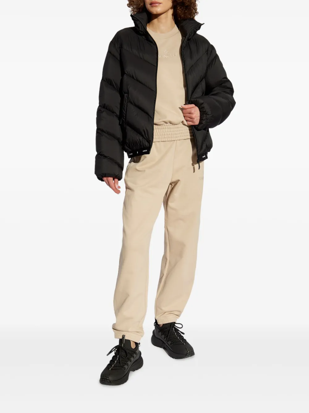 Moncler logo trousers - Beige