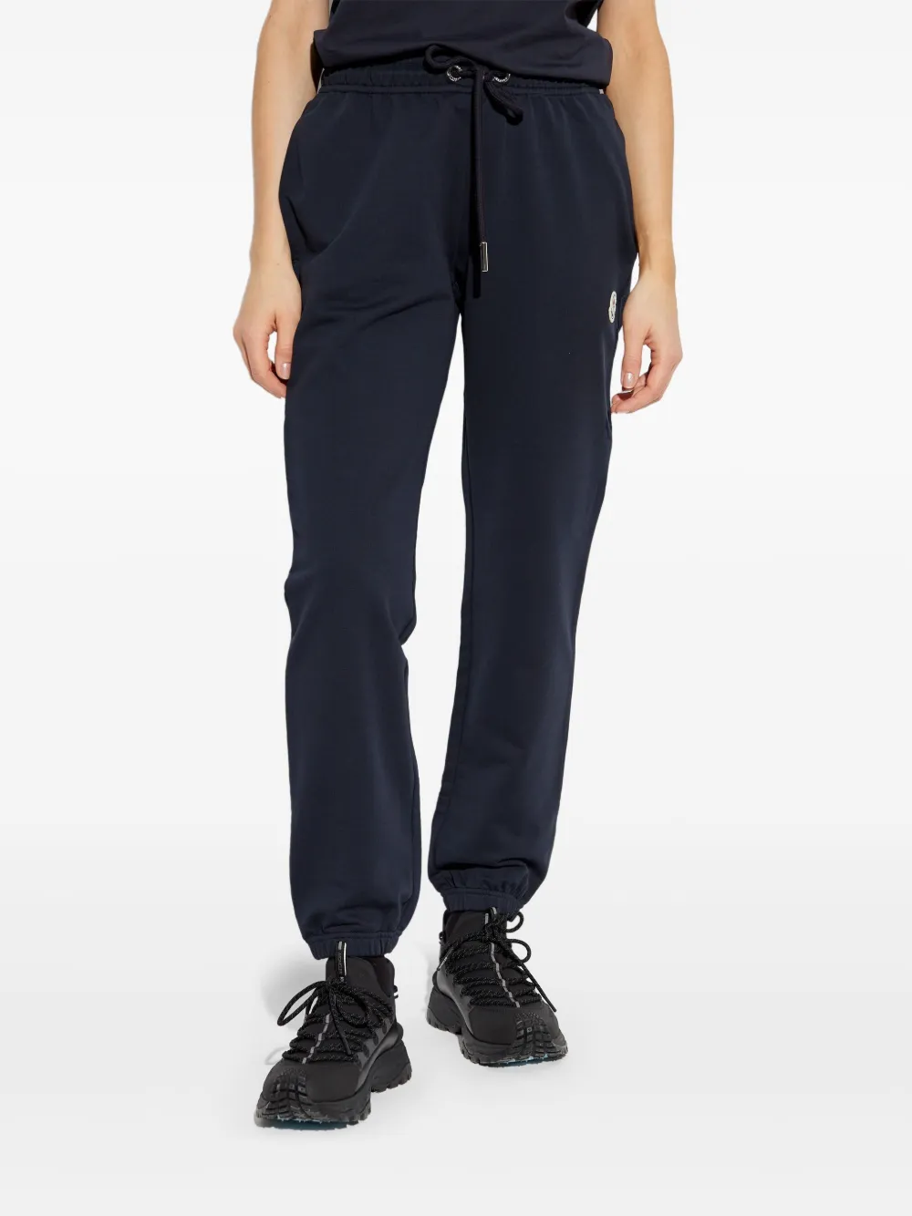 MONCLER LOGO-PATCH TRACK PANTS