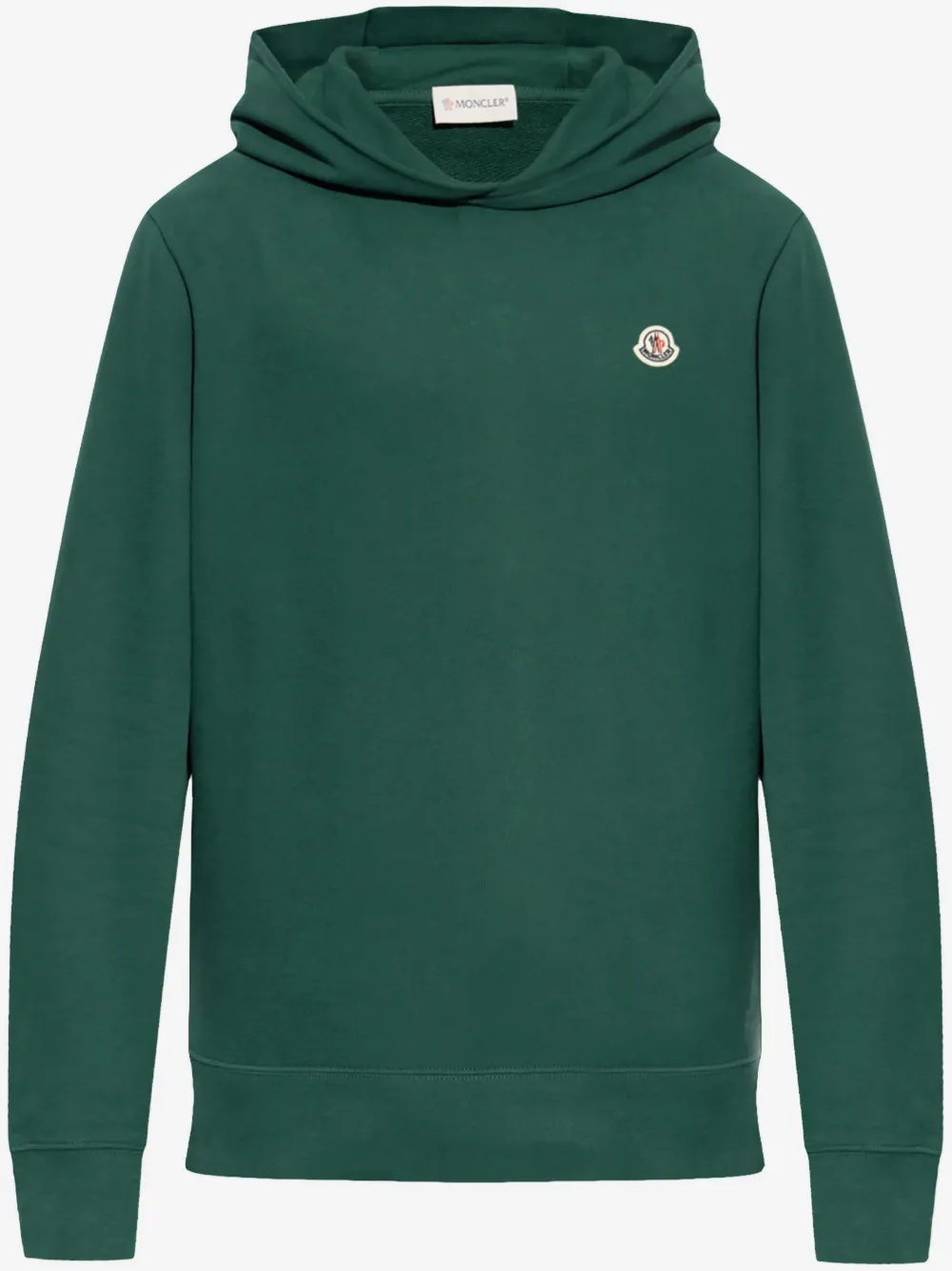 Moncler Moletom de capuz com patch de logo | Verde | Image 1