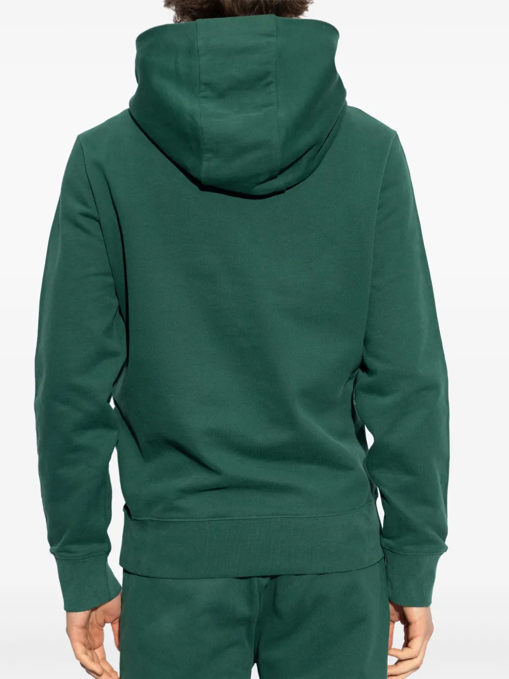 Moncler logo-patch Cotton Hoodie | Green | FARFETCH