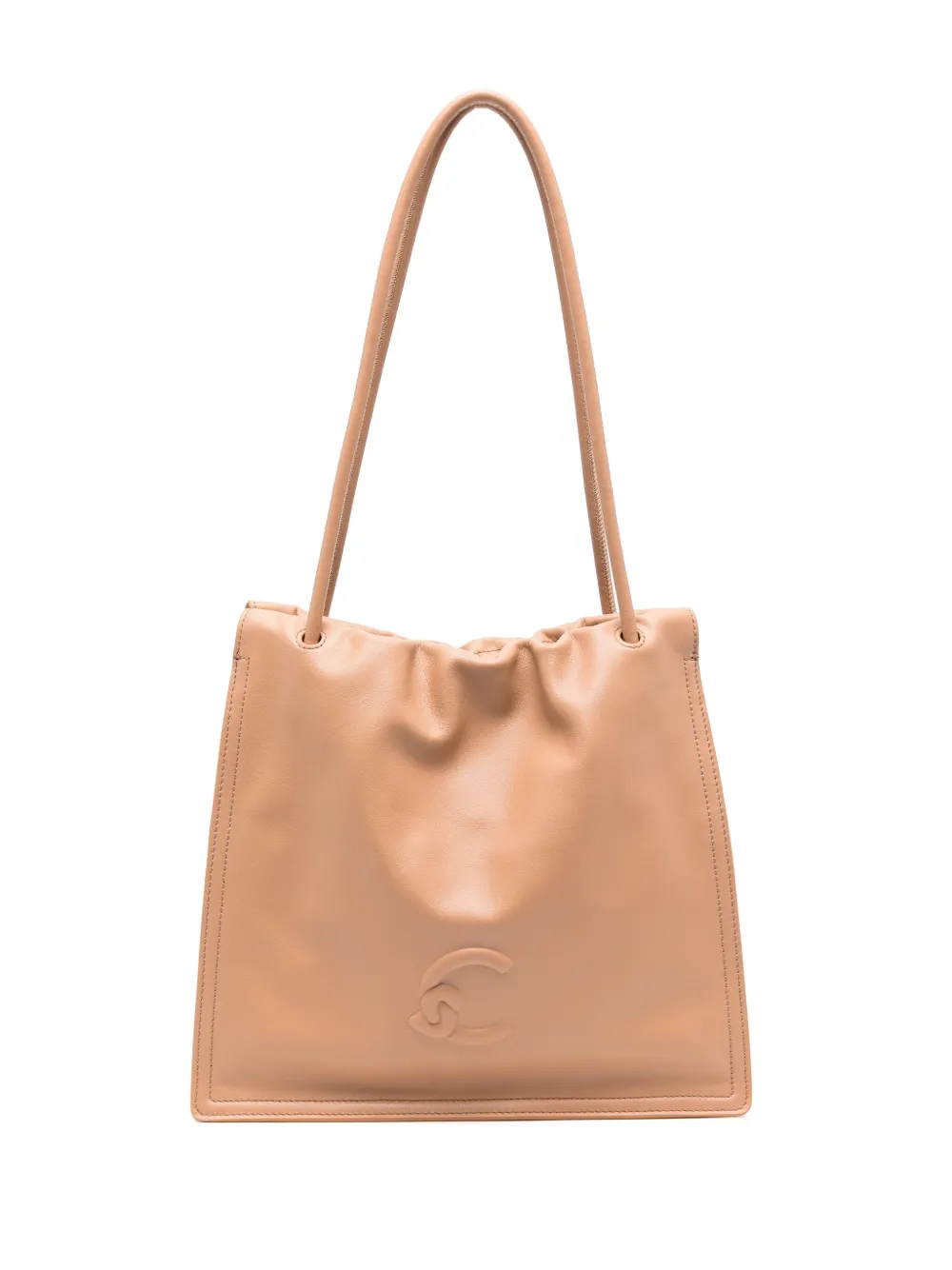 logo-embossed tote bag