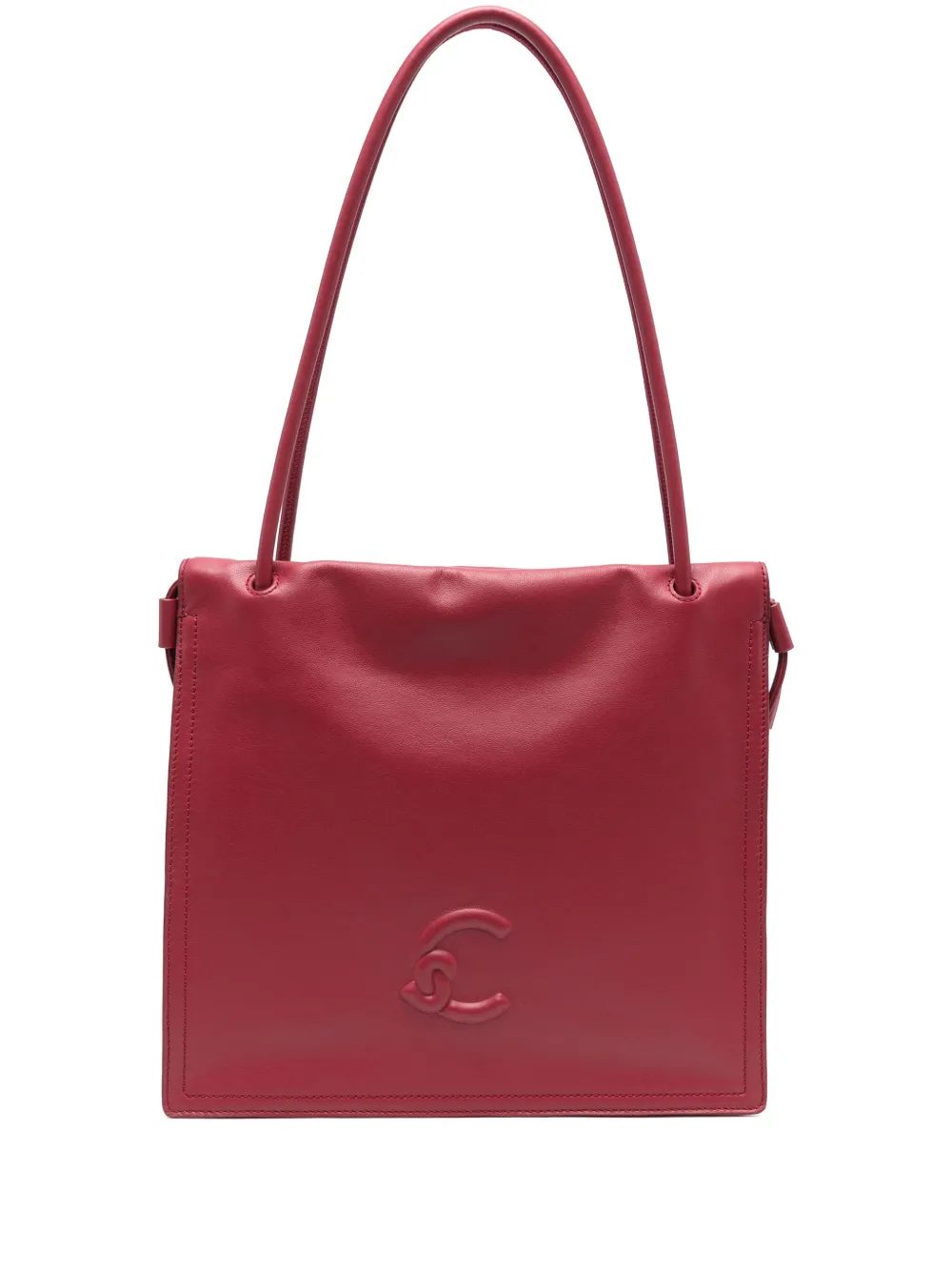 logo-embossed tote bag