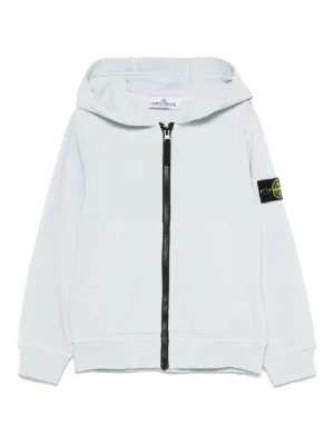 Stone Island Junior ジップアップ パーカー | ブルー | FARFETCH JP