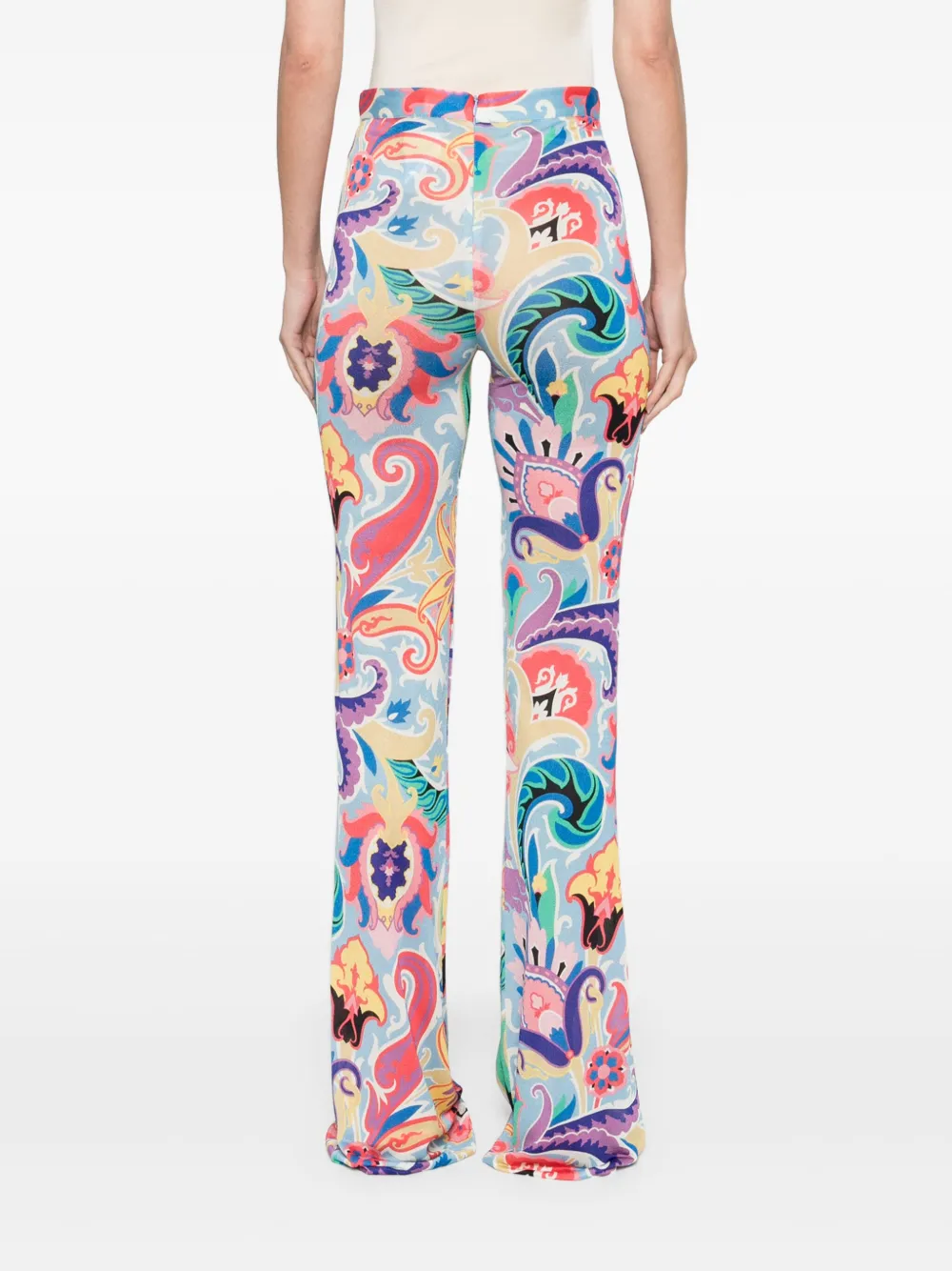 ETRO Broek met paisley-print Blauw