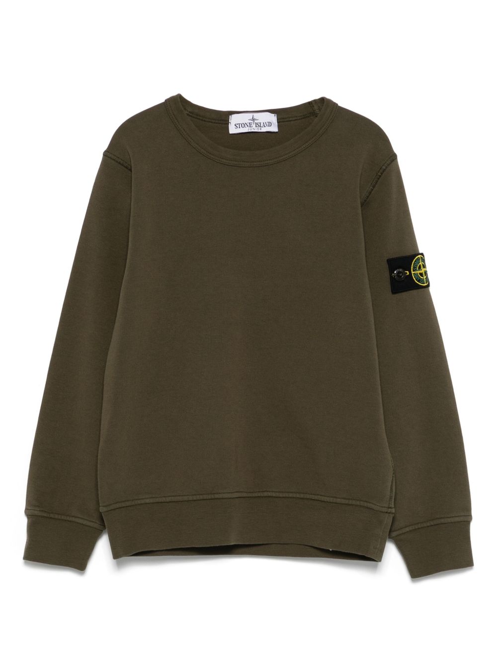 Stone Island Junior Sweater met Compass-logopatch Groen