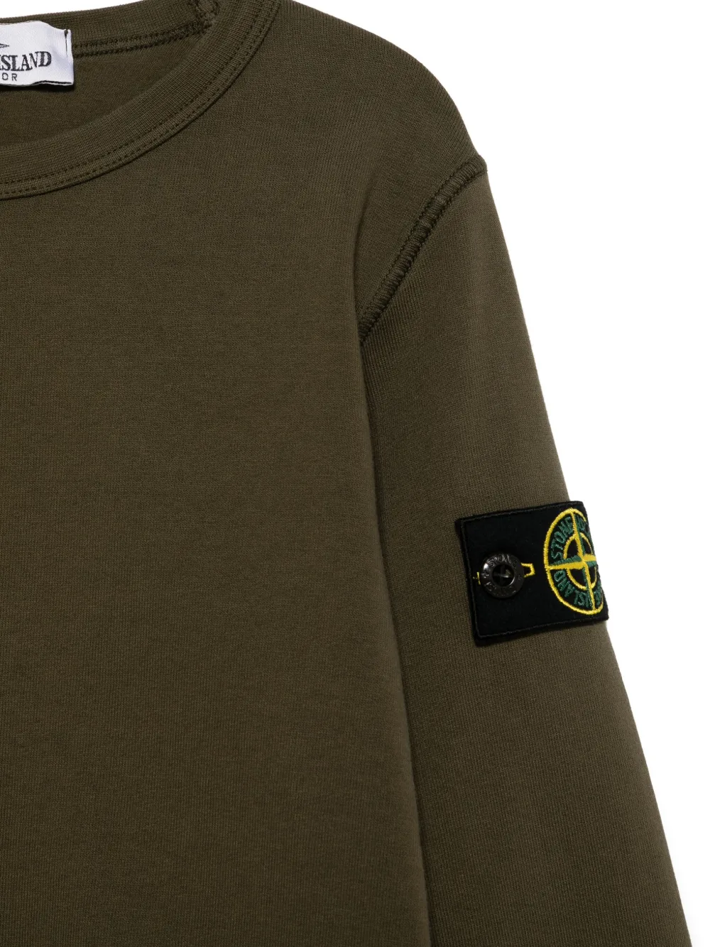 Stone Island Junior Sweater met Compass-logopatch Groen
