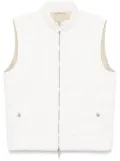 Eleventy padded down vest - White