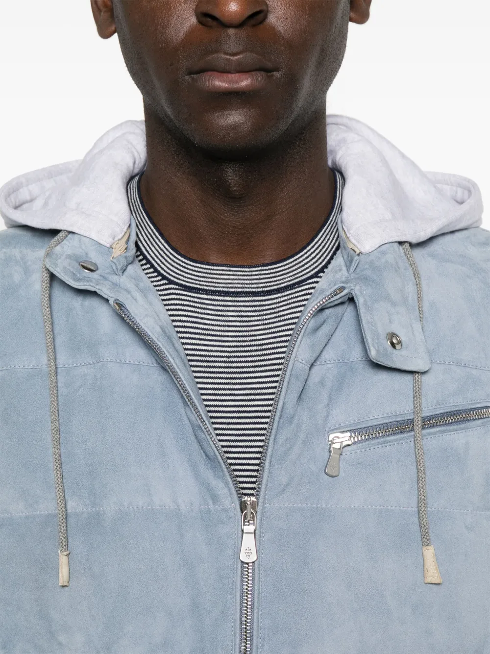 Eleventy Suède gilet Blauw