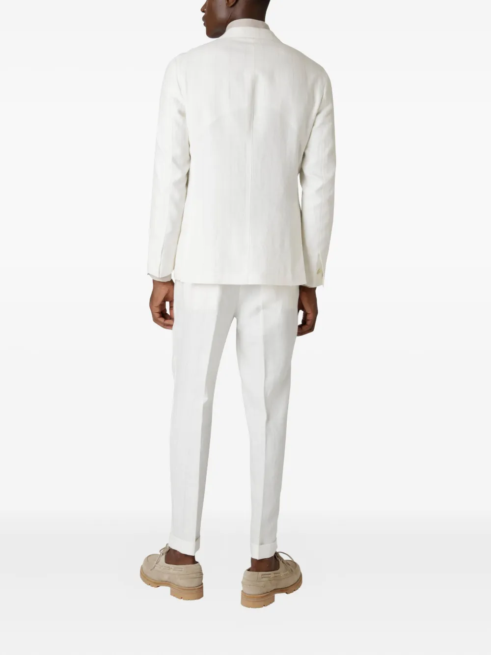 Eleventy Pak met enkele rij knopen Wit