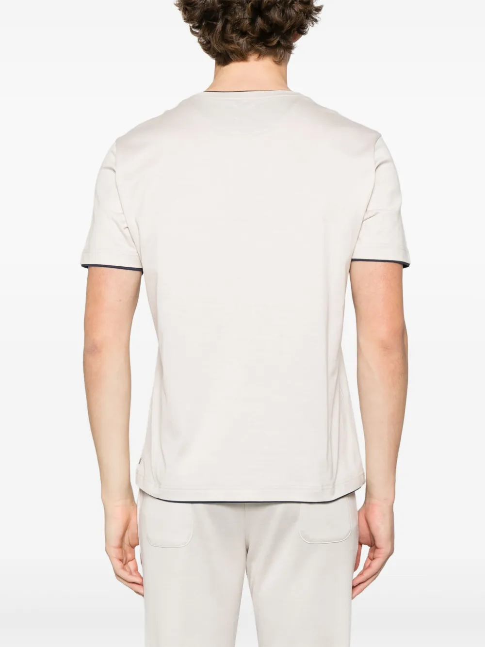 Shop Eleventy Text-print T-shirt In Neutrals