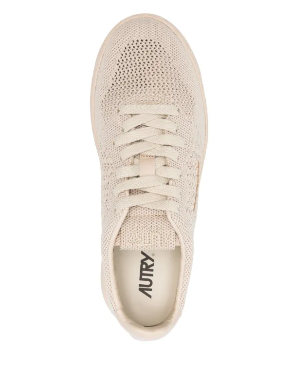【送料&関税込】Autry Easeknit Sneakers Autry Easeknit Medalist Low Sneakers In Pleinair Color Fabric