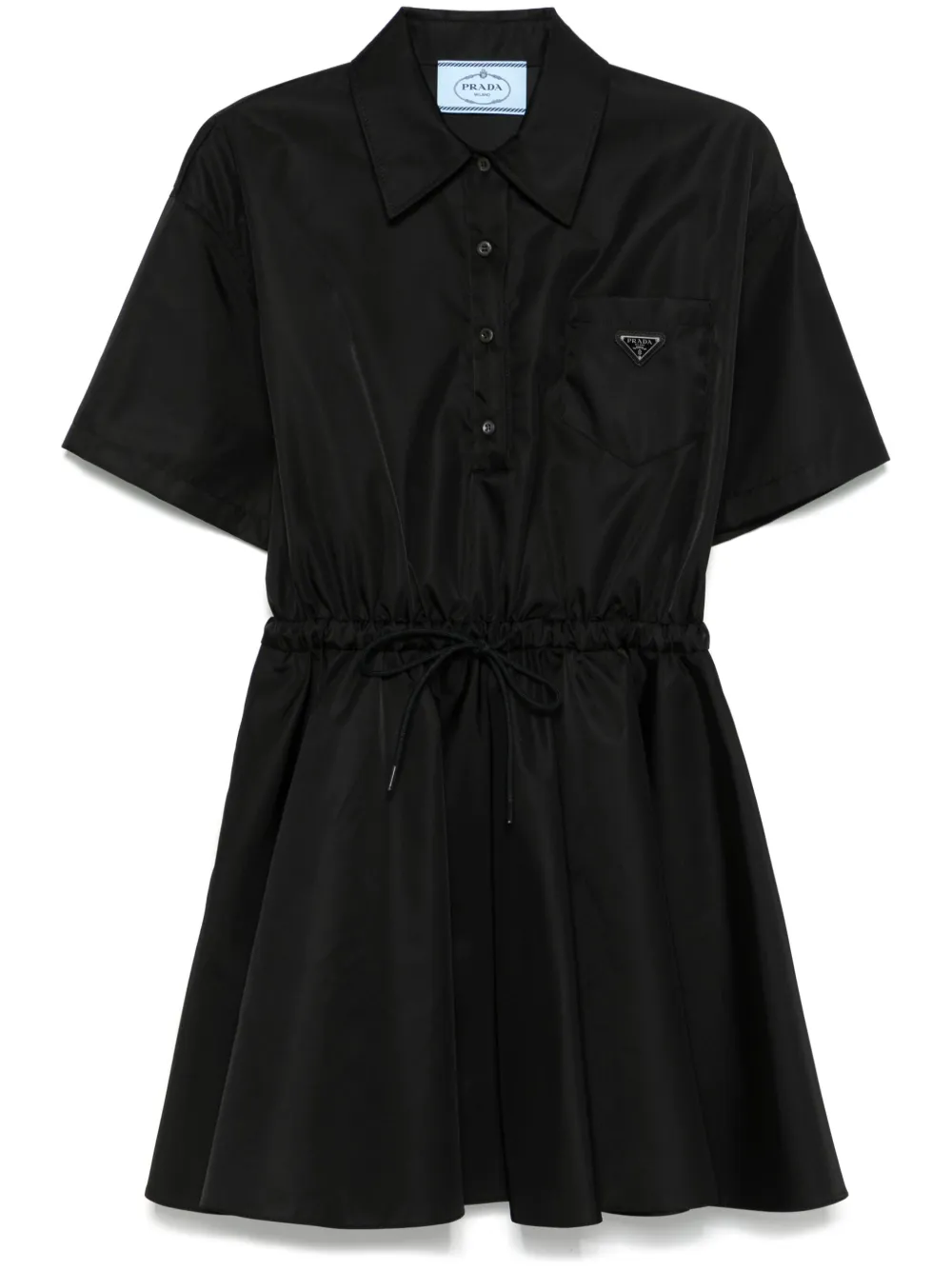 Prada Mini-jurk met logo Zwart