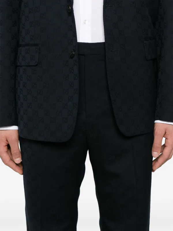Gucci GG Wool Jacquard Suit | Blue | FARFETCH Gucci GG Wool Jacquard Suit | Blue | FARFETCH