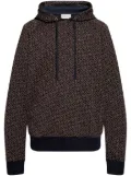 Moncler monogram-pattern hoodie - Brown