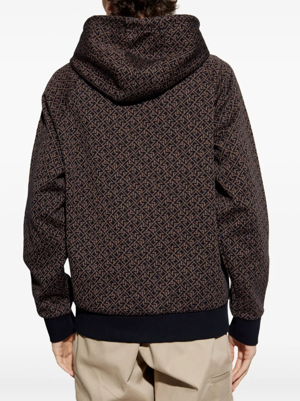 Moncler Hoodie met monogram-print Bruin
