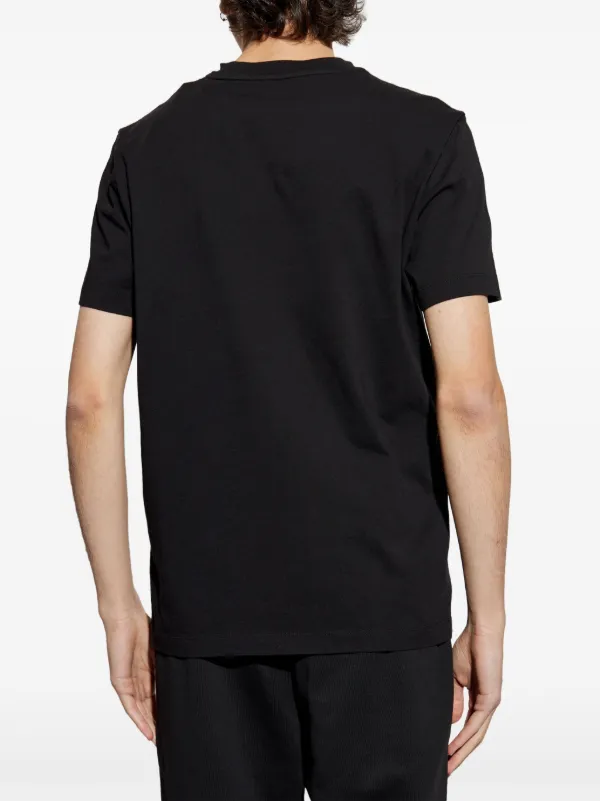 MONCLER☆関税込☆ロゴトリム ブラック コットンTシャツ Moncler ロゴ Tシャツ | ブラック | FARFETCH JP