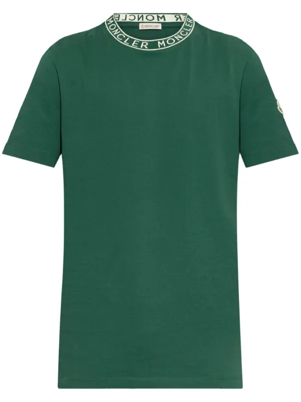 Moncler Camiseta Com Acabamento De Logo | Verde | FARFETCH BR