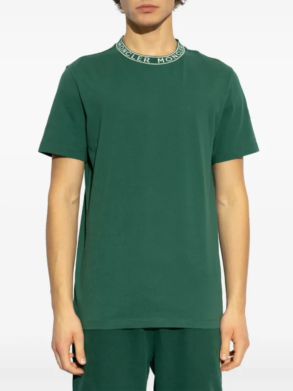 Moncler Camiseta Com Acabamento De Logo | Verde | FARFETCH BR