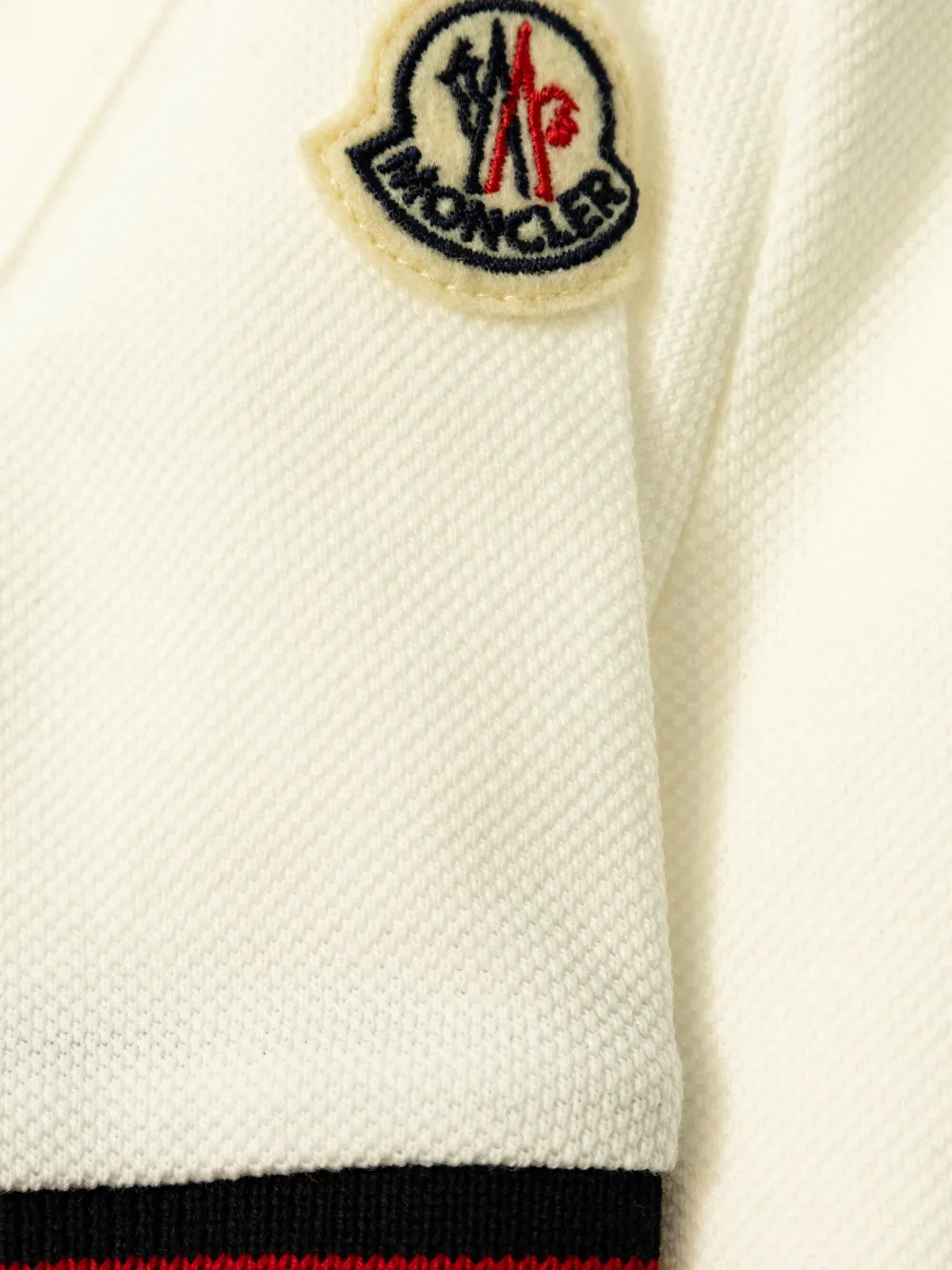 Moncler Enfant Poloshirt met logopatch Wit