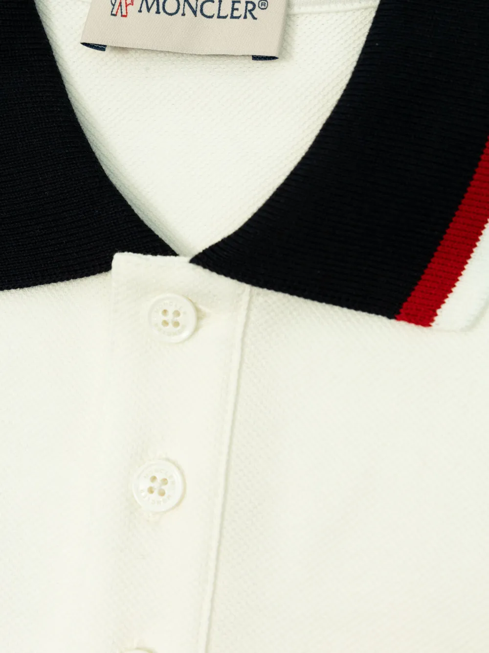 Moncler Enfant Poloshirt met logopatch Wit
