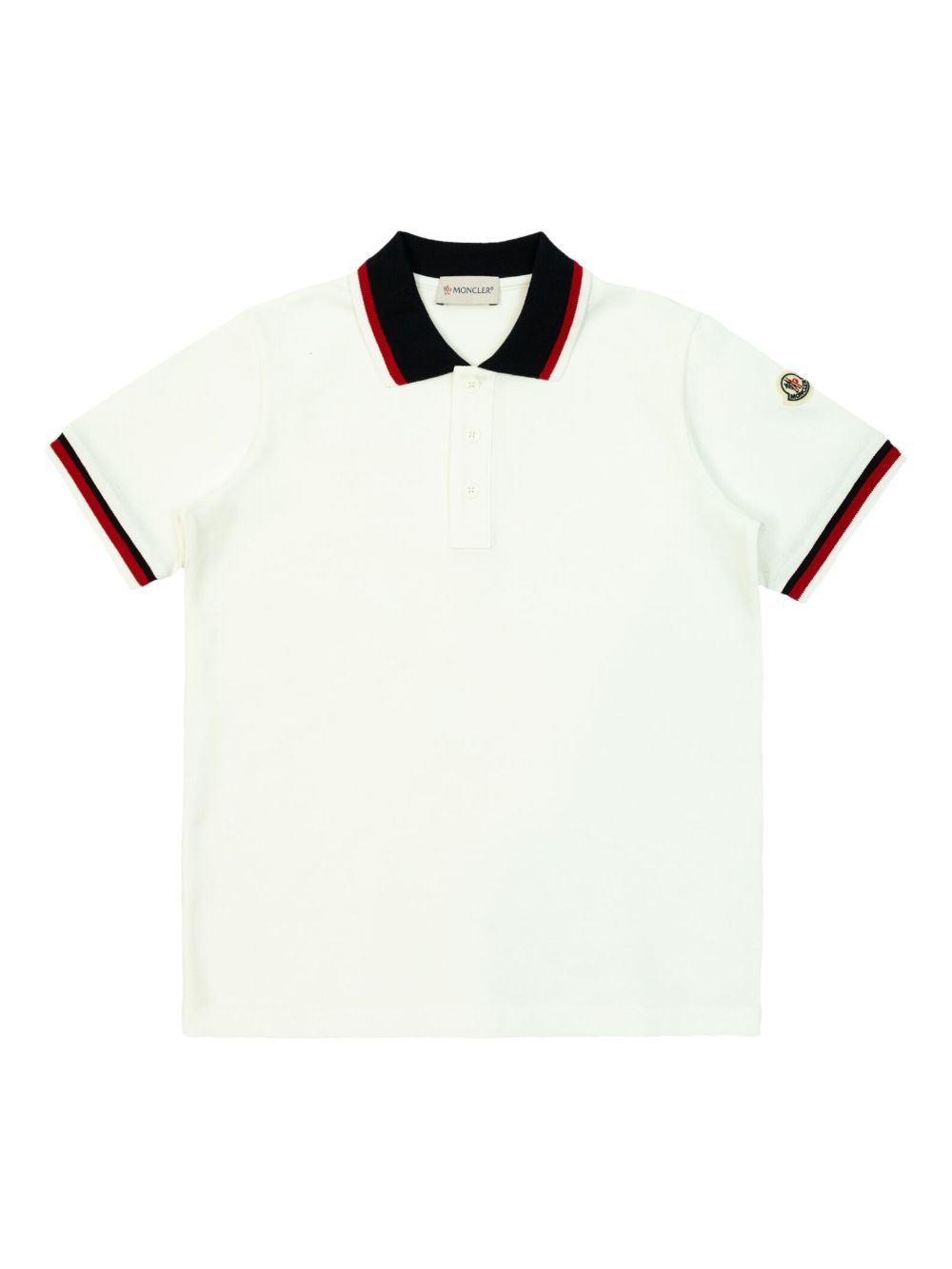 Moncler Enfant logo-patch polo shirt - White