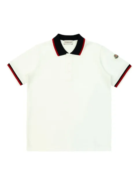 Moncler Enfant playera tipo polo con parche del logo