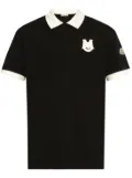 Moncler logo-patch polo shirt - Black