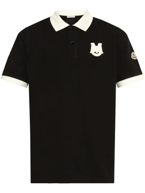 Moncler logo-patch polo shirt  