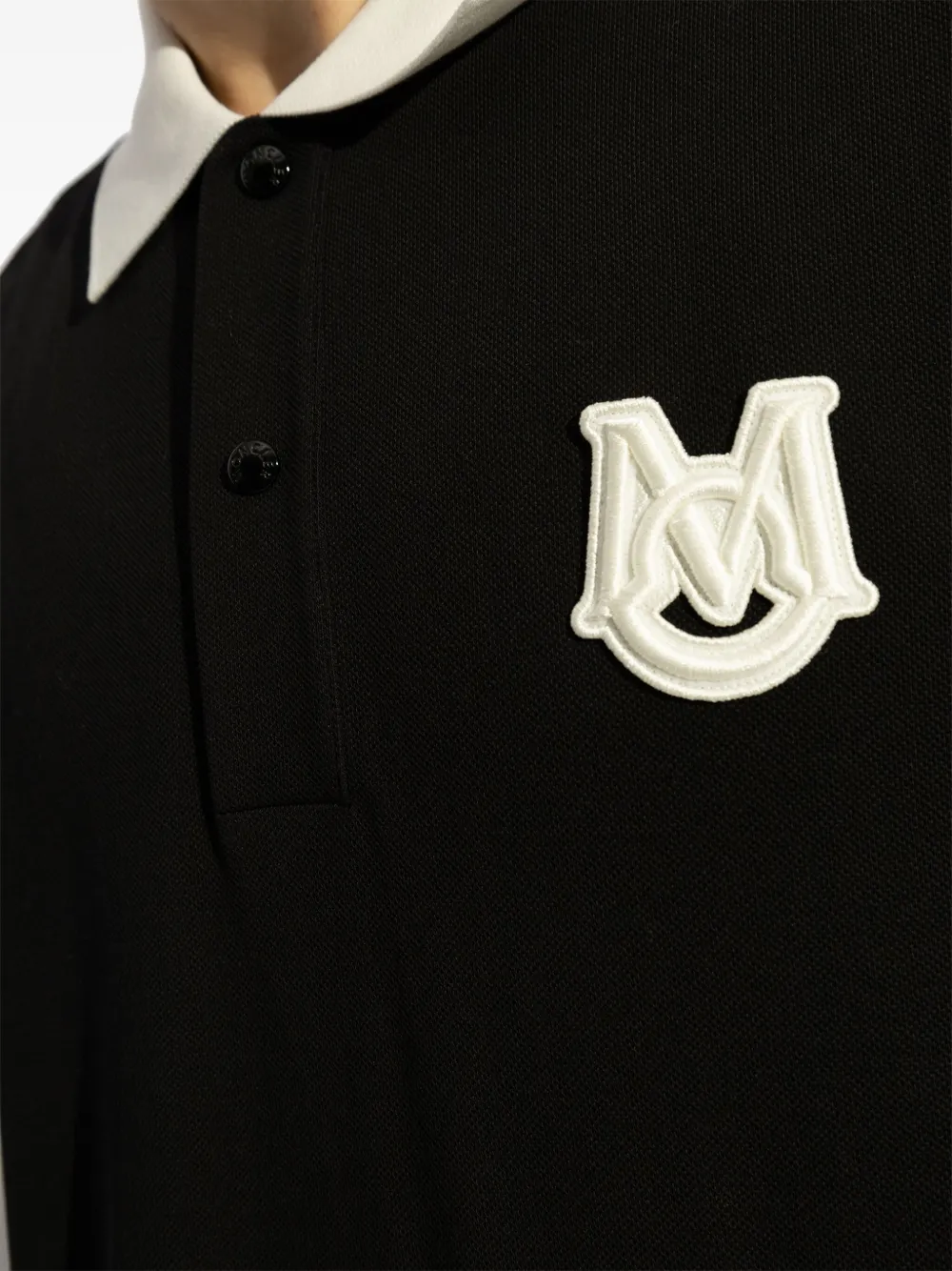 Moncler Poloshirt met logopatch Zwart
