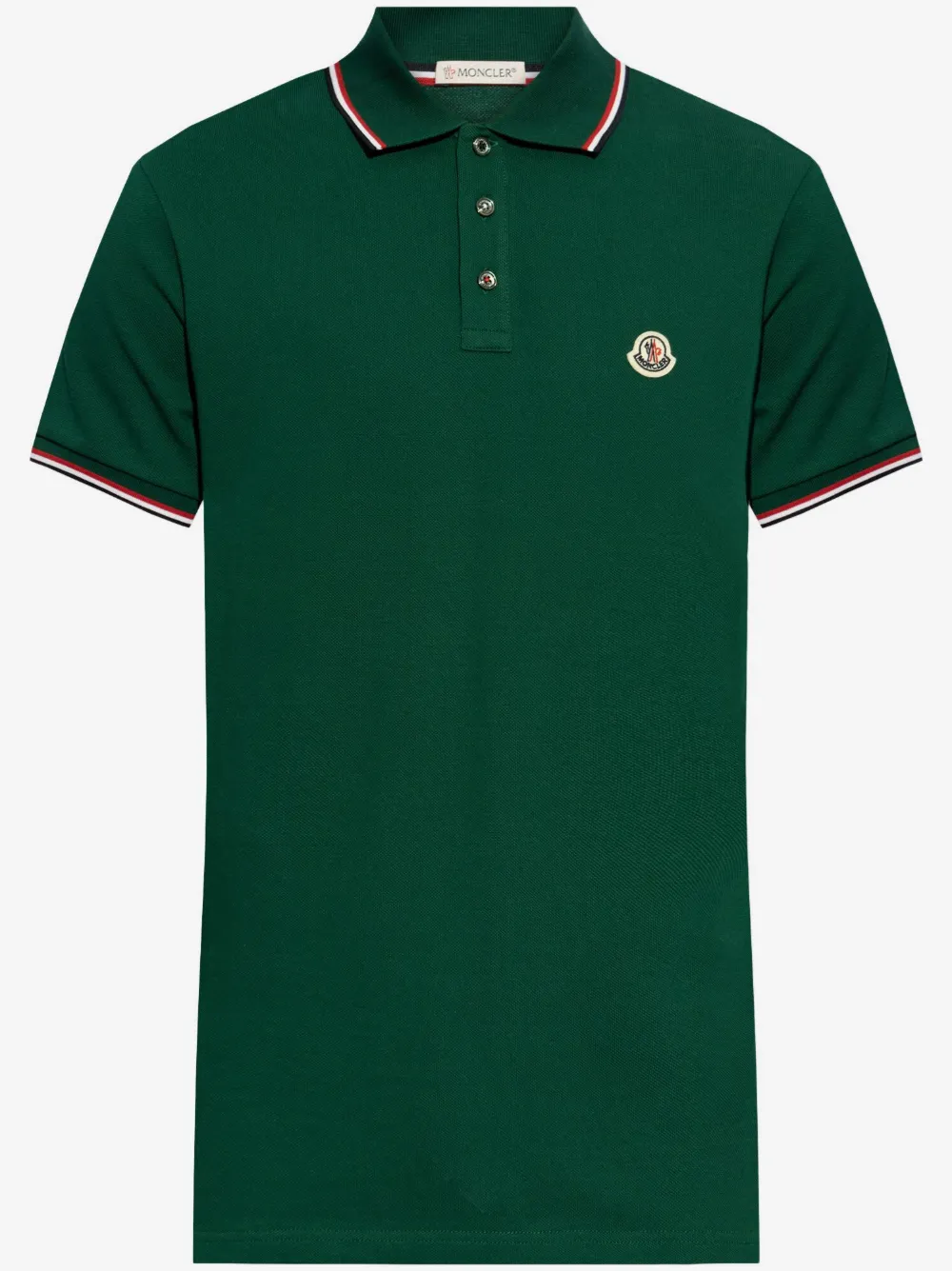 Moncler 标贴polo衫 | 绿色 | Image 1