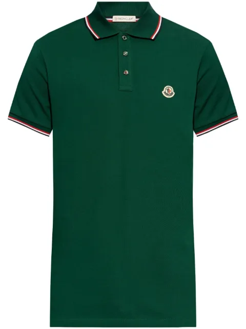 Moncler logo-patch polo shirt  