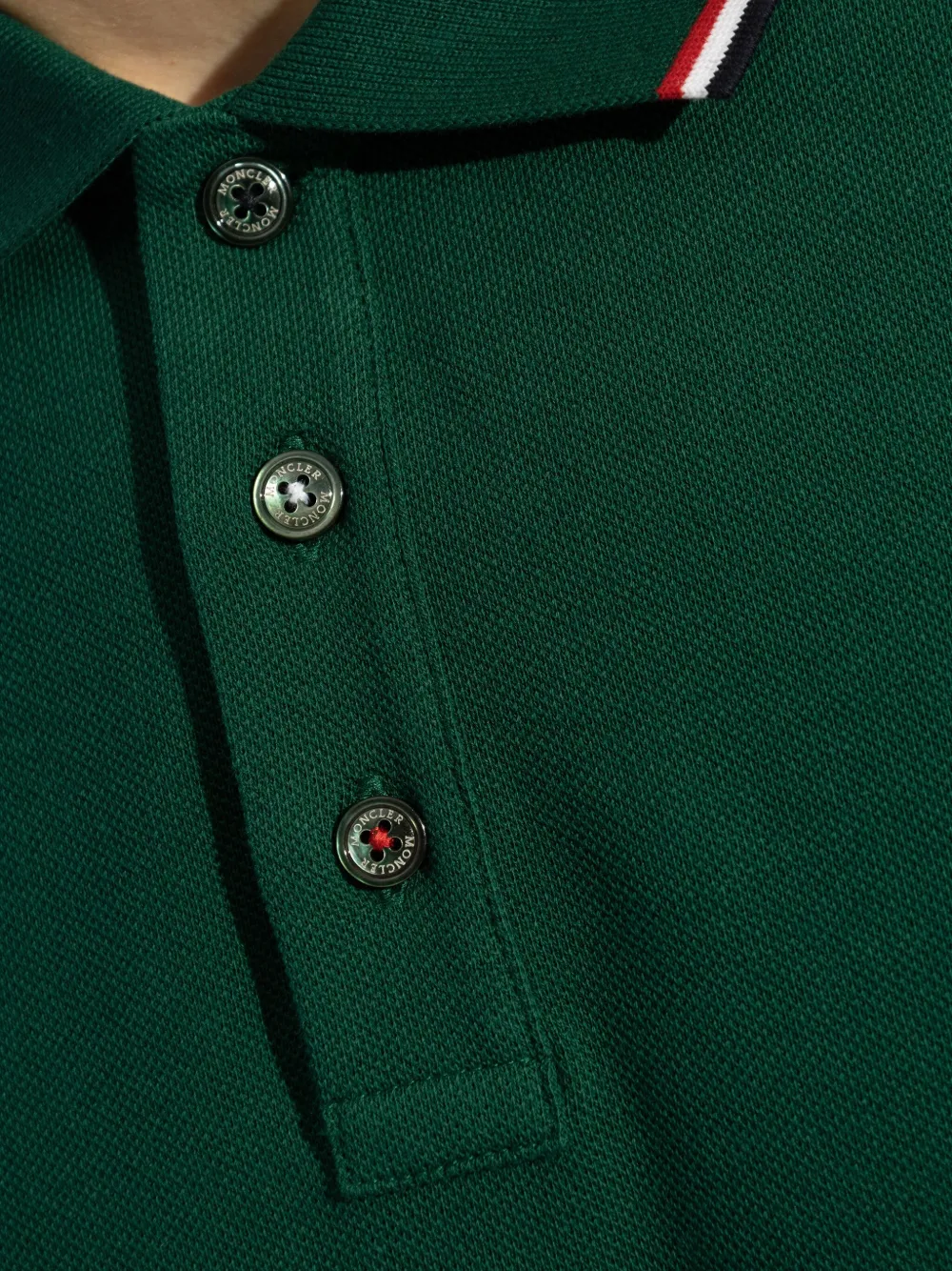 Moncler Poloshirt met logopatch Groen
