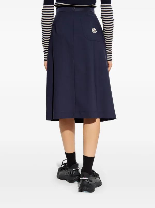 関税送料込Moncler Midi Skirt Moncler ribbed-knit Midi Skirt | Blue | FARFETCH