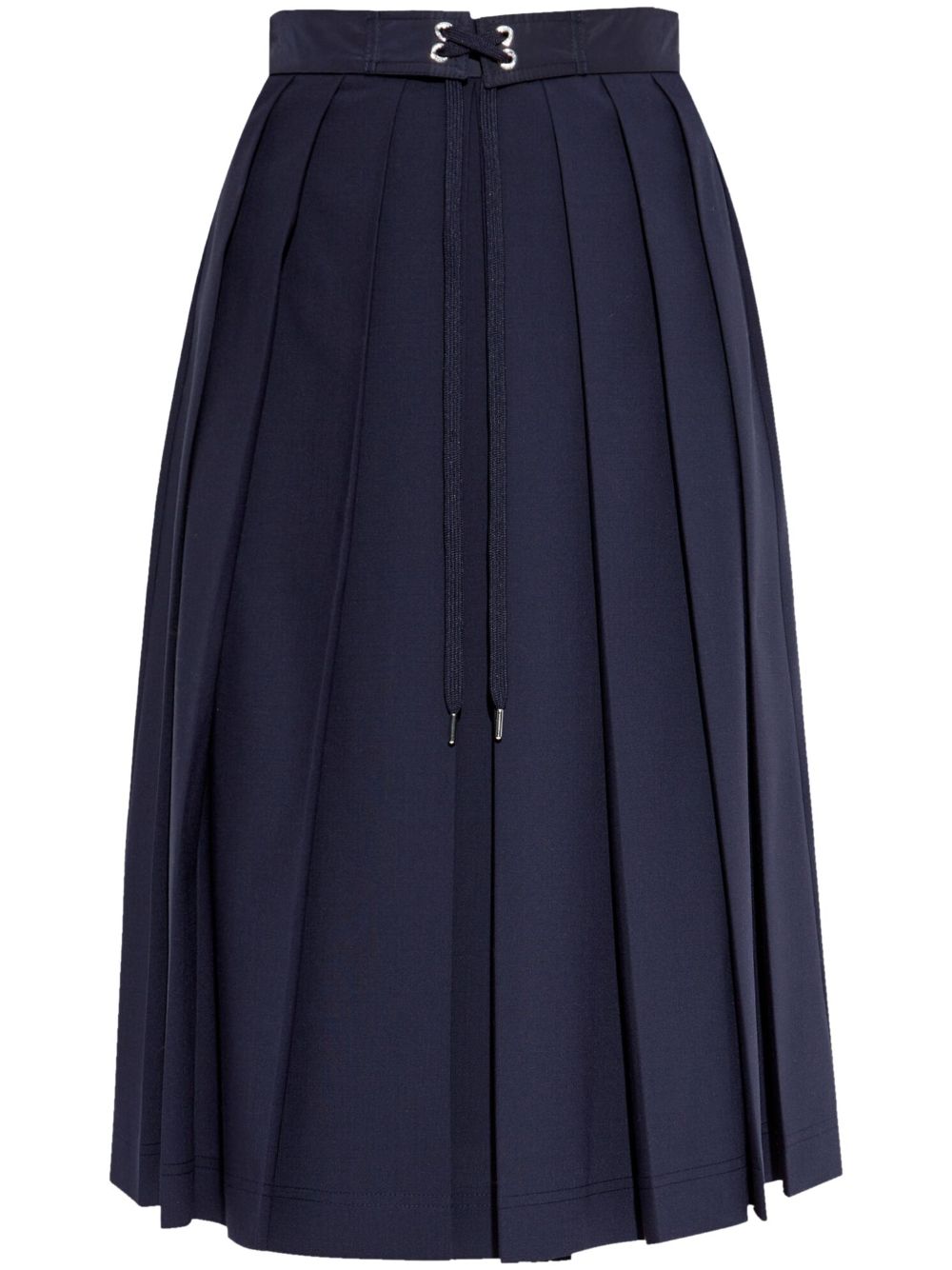 pleated midi skirt