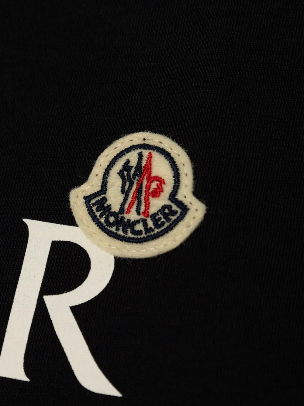 Moncler Enfant T-shirt met logoprint Blauw