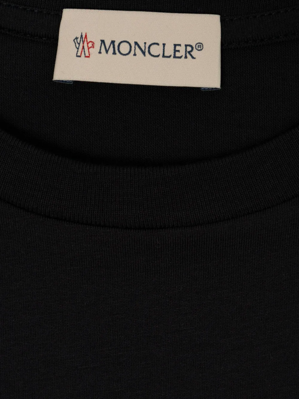 Moncler Enfant T-shirt met logoprint Blauw