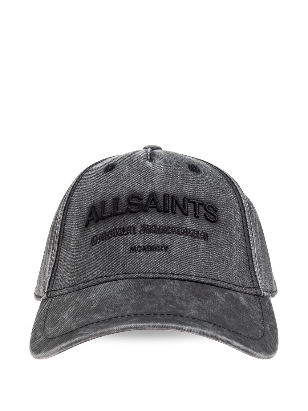 AllSaints Gothic Underground Logo cap - Grey